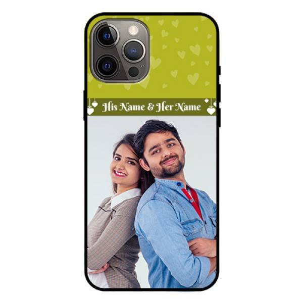 Iphone 12 Pro Max Custom Glass Phone Case  - You & Me Heart Design