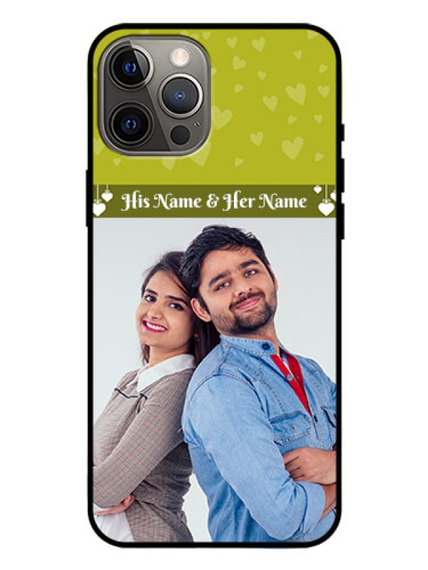 Custom Iphone 12 Pro Max Custom Glass Phone Case  - You & Me Heart Design