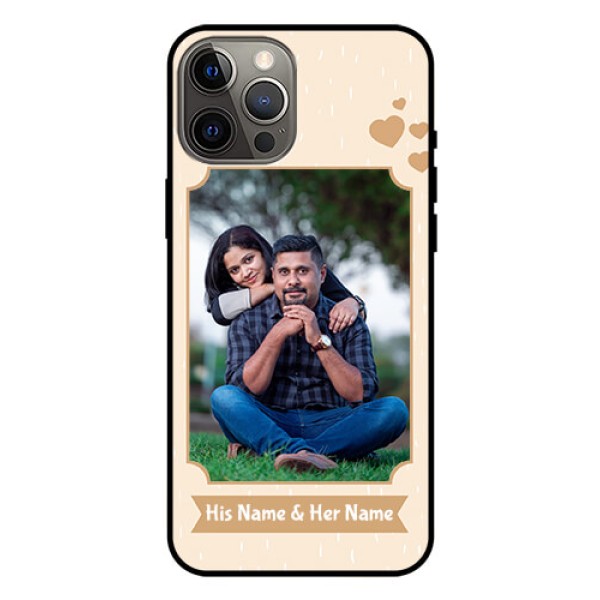 Iphone 12 Pro Max Custom Glass Phone Case - with confetti love design Iphone 12 Pro Max Custom Glass Phone Case - with confetti love design