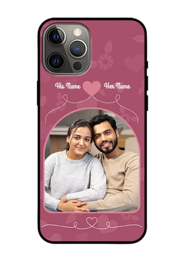Iphone 12 Pro Max Photo Printing on Glass Case  - Love Floral Design