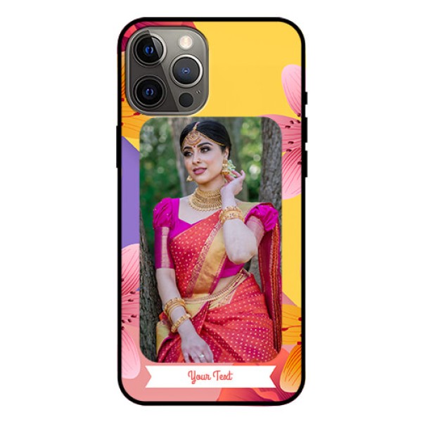 Iphone 12 Pro Max Custom Glass Mobile Case  - 3 Image With Vintage Floral Design