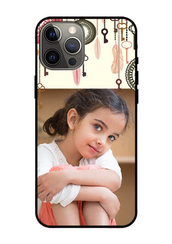 Iphone 12 Pro Max Custom Glass Mobile Case  - Boho Style Design