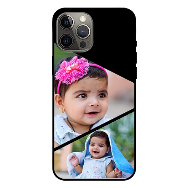 Iphone 12 Pro Max Custom Glass Phone Case  - Semi Cut Design