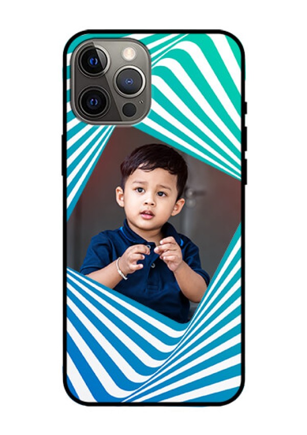 Iphone 12 Pro Max Personalized Glass Phone Case  - Abstract Spiral Design