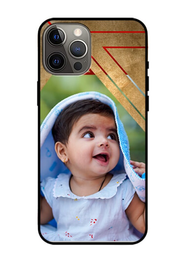 Iphone 12 Pro Max Personalized Glass Phone Case  - Gradient Abstract Texture Design