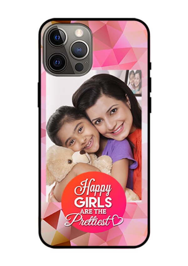 Iphone 12 Pro Max Photo Printing on Glass Case  - Abstract Triangle Design