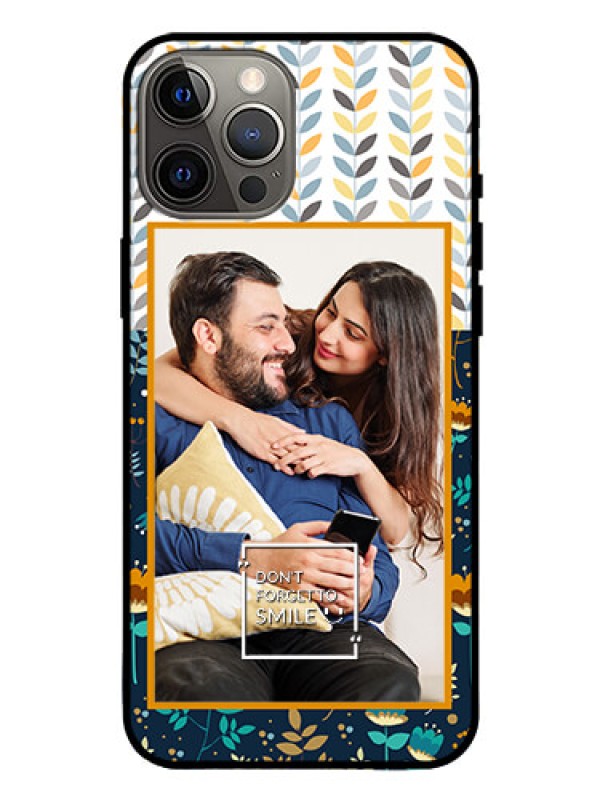 Custom Iphone 12 Pro Max Custom Glass Mobile Case  - Pattern Design