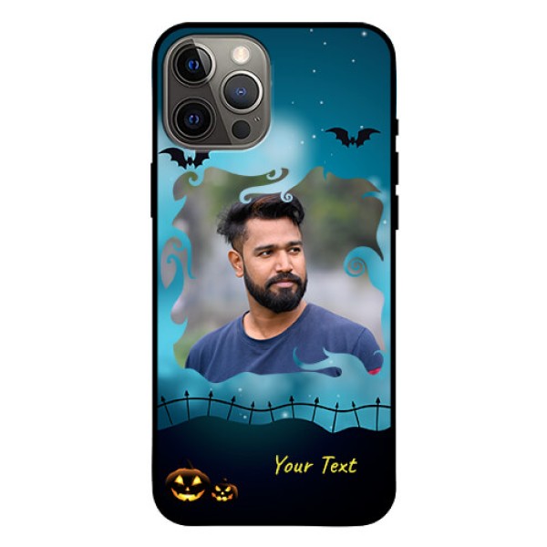 Iphone 12 Pro Max Custom Glass Phone Case  - Halloween frame design