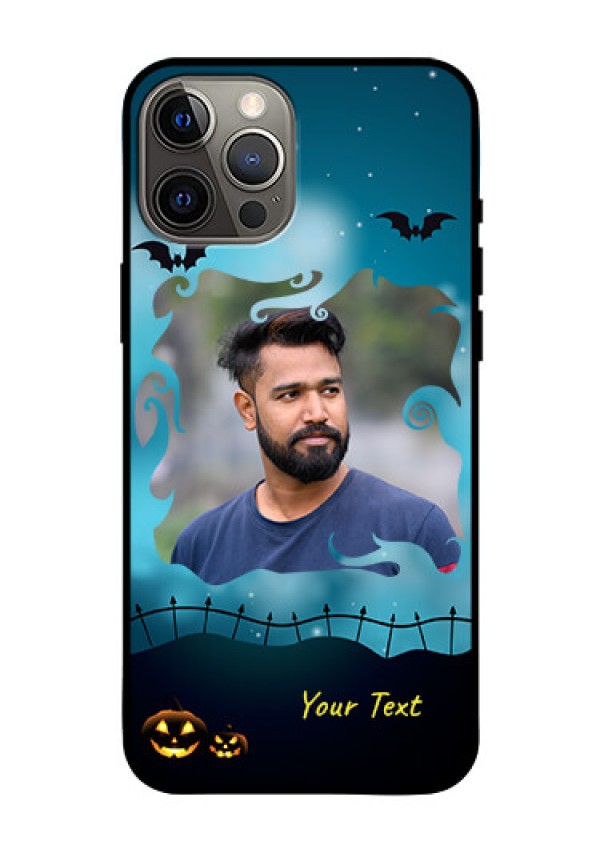Iphone 12 Pro Max Custom Glass Phone Case  - Halloween frame design