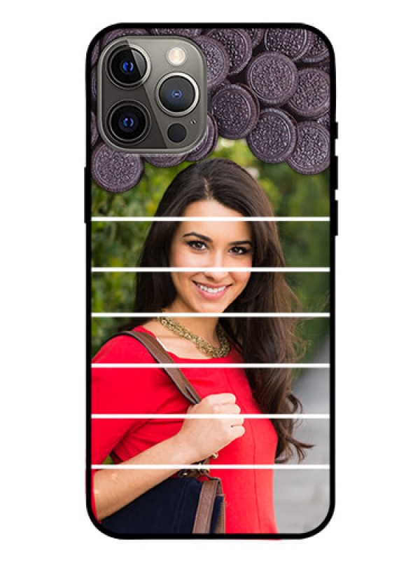 Custom Iphone 12 Pro Max Custom Glass Phone Case  - with Oreo Biscuit Design