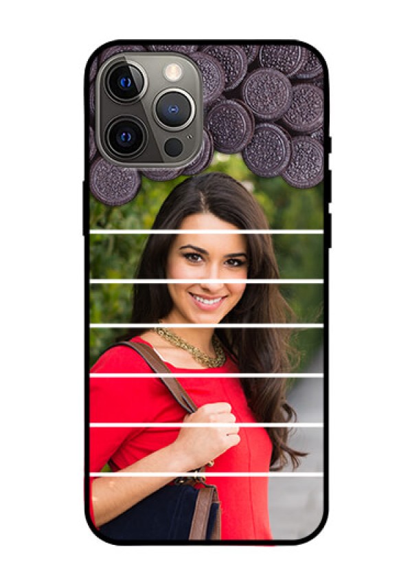 Iphone 12 Pro Max Custom Glass Phone Case  - with Oreo Biscuit Design