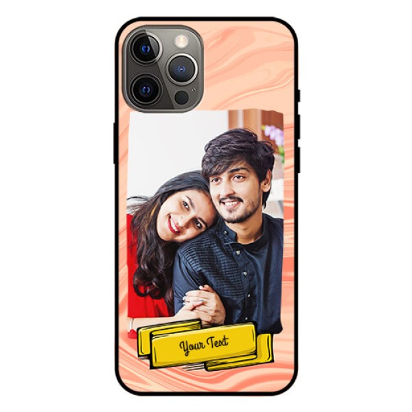 Iphone 12 Pro Max Personalized Glass Phone Case  - Marble Texture Design