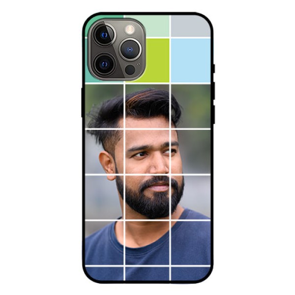 Iphone 12 Pro Max Photo Printing on Glass Case - with white box pattern Iphone 12 Pro Max Photo Printing on Glass Case - with white box pattern
