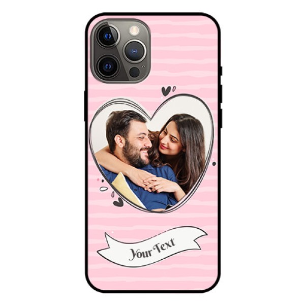 Iphone 12 Pro Max Custom Glass Phone Case  - Vintage Heart Design