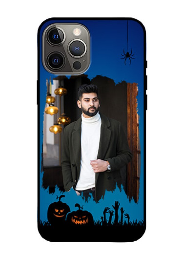 Iphone 12 Pro Max Photo Printing on Glass Case  - with pro Halloween design 