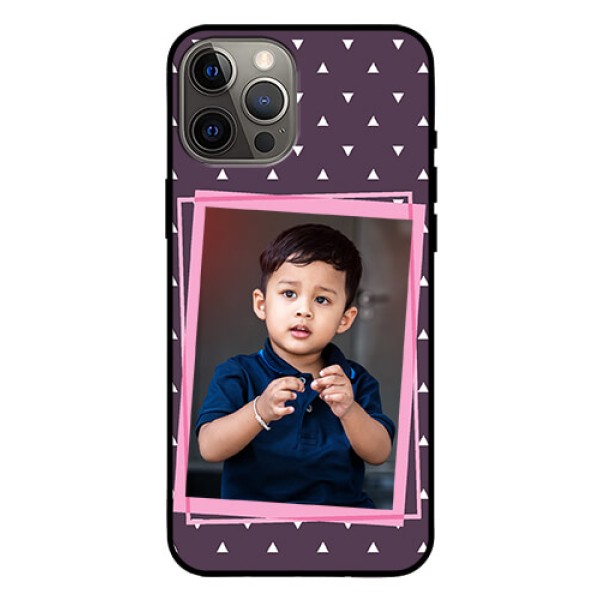 Iphone 12 Pro Max Custom Glass Mobile Case  - Triangle Pattern Dotted Design