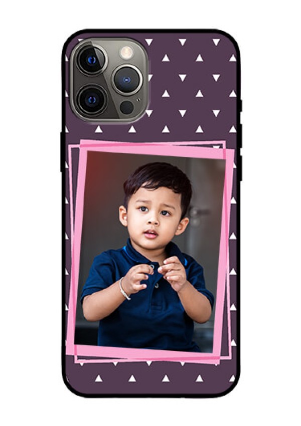Iphone 12 Pro Max Custom Glass Mobile Case  - Triangle Pattern Dotted Design