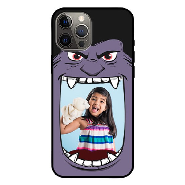Iphone 12 Pro Max Custom Glass Phone Case - Angry Monster Design Iphone 12 Pro Max Custom Glass Phone Case - Angry Monster Design