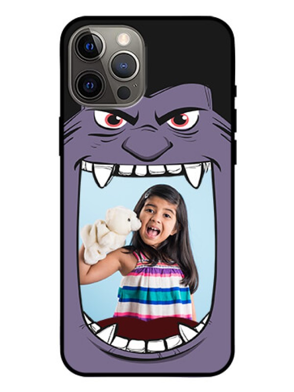 Custom Iphone 12 Pro Max Custom Glass Phone Case  - Angry Monster Design