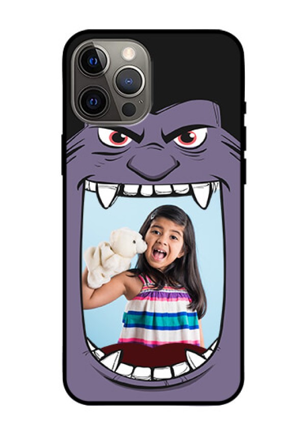 Iphone 12 Pro Max Custom Glass Phone Case  - Angry Monster Design