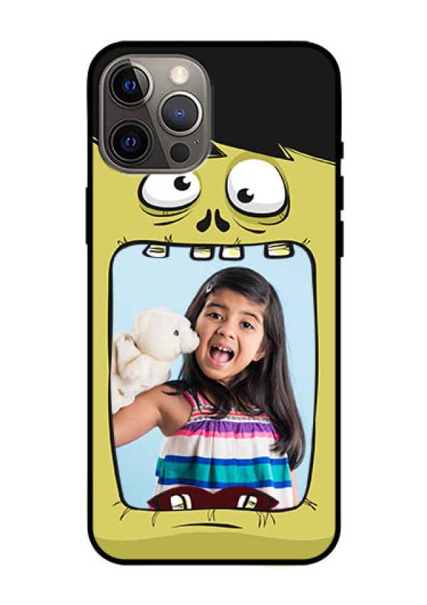 Iphone 12 Pro Max Personalized Glass Phone Case  - Cartoon monster back case Design