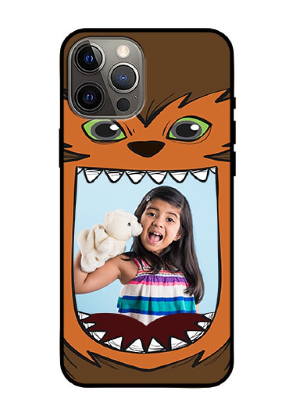 Iphone 12 Pro Max Photo Printing on Glass Case  - Owl Monster Back Case Design