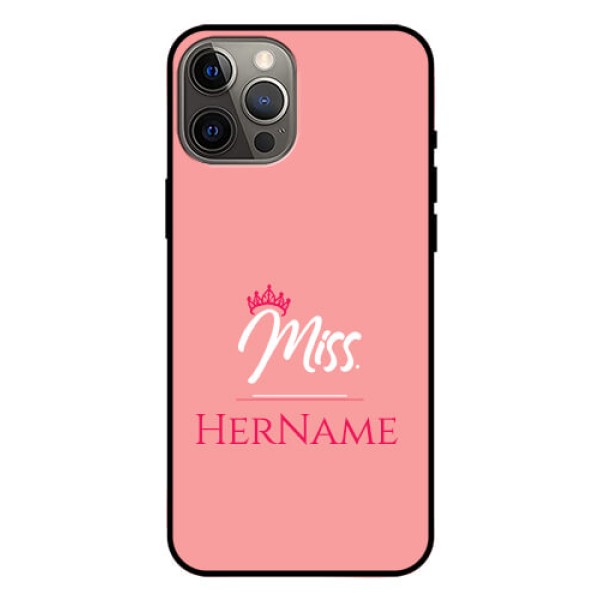 Iphone 12 Pro Max Custom Glass Phone Case Mrs with Name Iphone 12 Pro Max Custom Glass Phone Case Mrs with Name