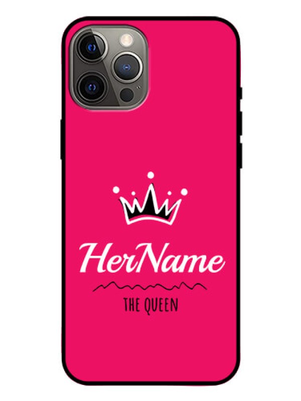 Custom Iphone 12 Pro Max Glass Phone Case Queen with Name