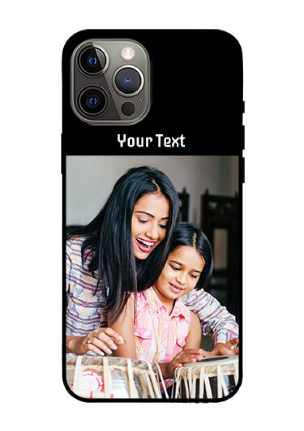Iphone 12 Pro Max Photo with Name on Glass Phone Case