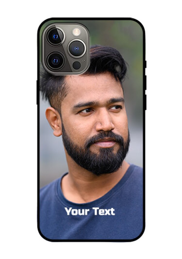 Iphone 12 Pro Max Glass Mobile Cover: Photo with Text