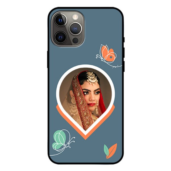 iPhone 12 Pro Max Custom Glass Mobile Case - Droplet Butterflies Design