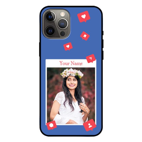 iPhone 12 Pro Max Custom Glass Phone Case - Like Share And Comment Design iPhone 12 Pro Max Custom Glass Phone Case - Like Share And Comment Design