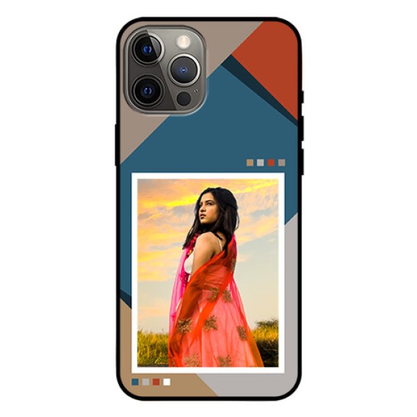 iPhone 12 Pro Max Personalized Glass Phone Case - Retro color pallet Design iPhone 12 Pro Max Personalized Glass Phone Case - Retro color pallet Design