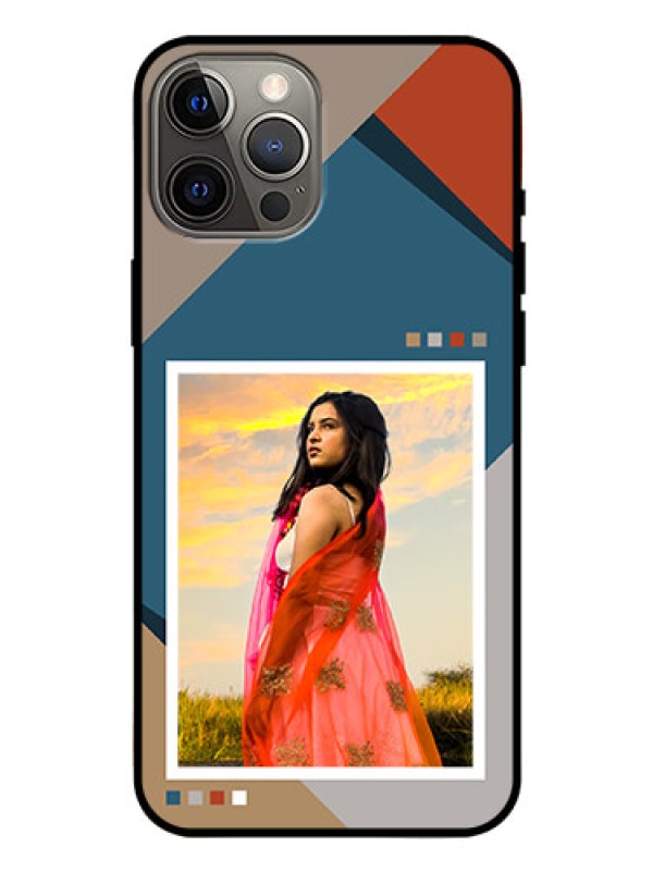 Custom iPhone 12 Pro Max Personalized Glass Phone Case - Retro color pallet Design