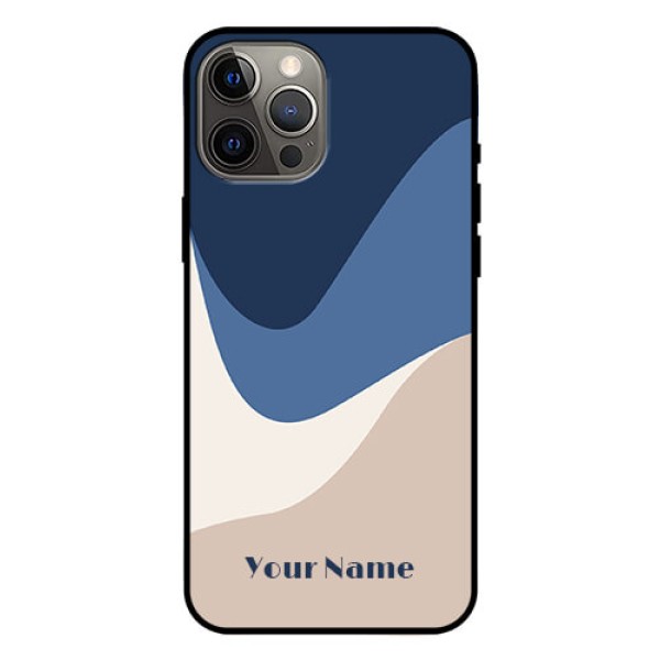 iPhone 12 Pro Max Custom Glass Phone Case - Abstract Drip Art Design