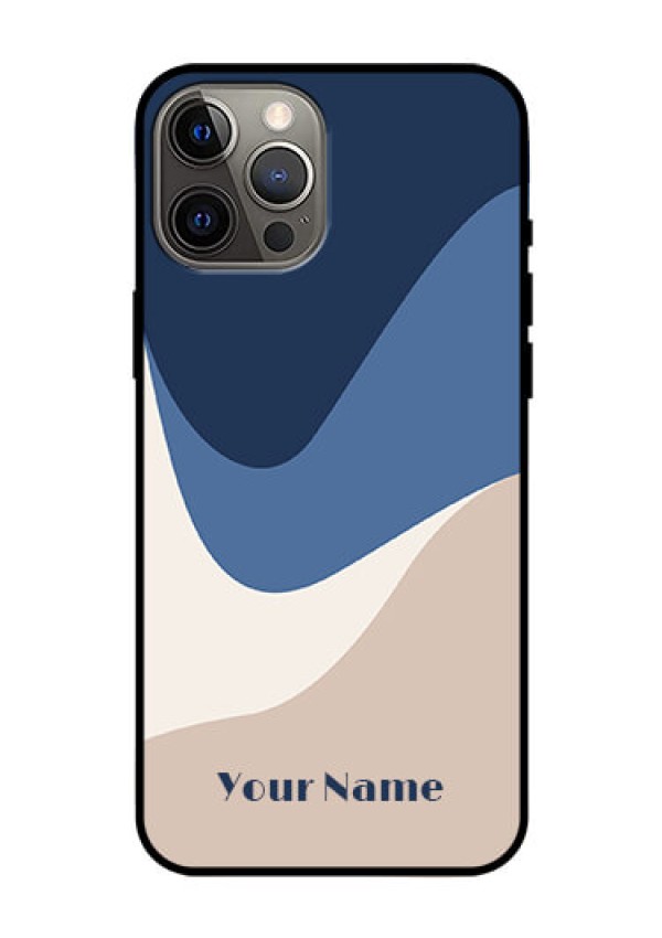 iPhone 12 Pro Max Custom Glass Phone Case - Abstract Drip Art Design