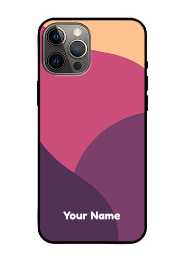 iPhone 12 Pro Max Custom Glass Phone Case - Mixed Multi-colour abstract art Design