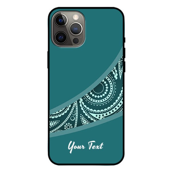 iPhone 12 Pro Max Photo Printing on Glass Case - semi visible floral Design