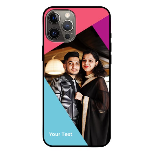 iPhone 12 Pro Max Custom Glass Mobile Case - Stacked Triple colour Design iPhone 12 Pro Max Custom Glass Mobile Case - Stacked Triple colour Design