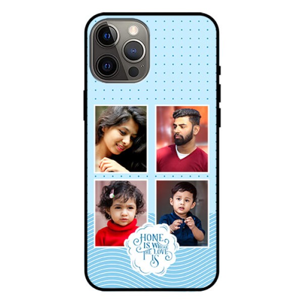 iPhone 12 Pro Max Custom Glass Phone Case - Cute love quote with 4 pic upload Design iPhone 12 Pro Max Custom Glass Phone Case - Cute love quote with 4 pic upload Design