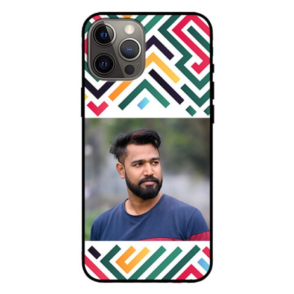 iPhone 12 Pro Max Personalized Glass Phone Case - Colorful Maze Pattern Design iPhone 12 Pro Max Personalized Glass Phone Case - Colorful Maze Pattern Design