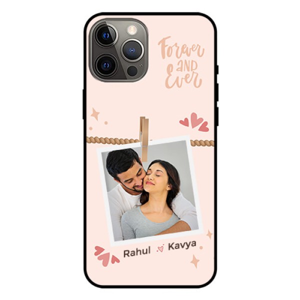 iPhone 12 Pro Max Custom Glass Phone Case - Forever and ever love Design iPhone 12 Pro Max Custom Glass Phone Case - Forever and ever love Design