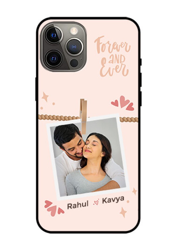 iPhone 12 Pro Max Custom Glass Phone Case - Forever and ever love Design