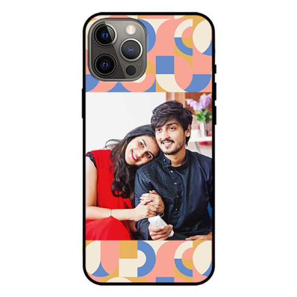 iPhone 12 Pro Max Photo Printing on Glass Case - Semi-circle Maze Pattern Design iPhone 12 Pro Max Photo Printing on Glass Case - Semi-circle Maze Pattern Design