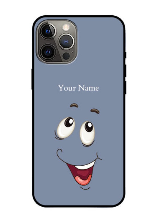 iPhone 12 Pro Max Photo Printing on Glass Case - Laughing Cartoon Face Design
