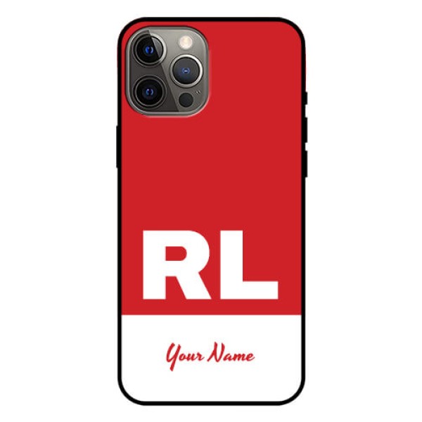 iPhone 12 Pro Max Personalized Glass Phone Case - dual tone custom text Design iPhone 12 Pro Max Personalized Glass Phone Case - dual tone custom text Design