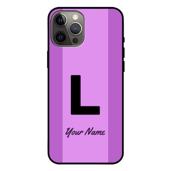 iPhone 12 Pro Max Custom Glass Phone Case - Tricolor custom text Design iPhone 12 Pro Max Custom Glass Phone Case - Tricolor custom text Design