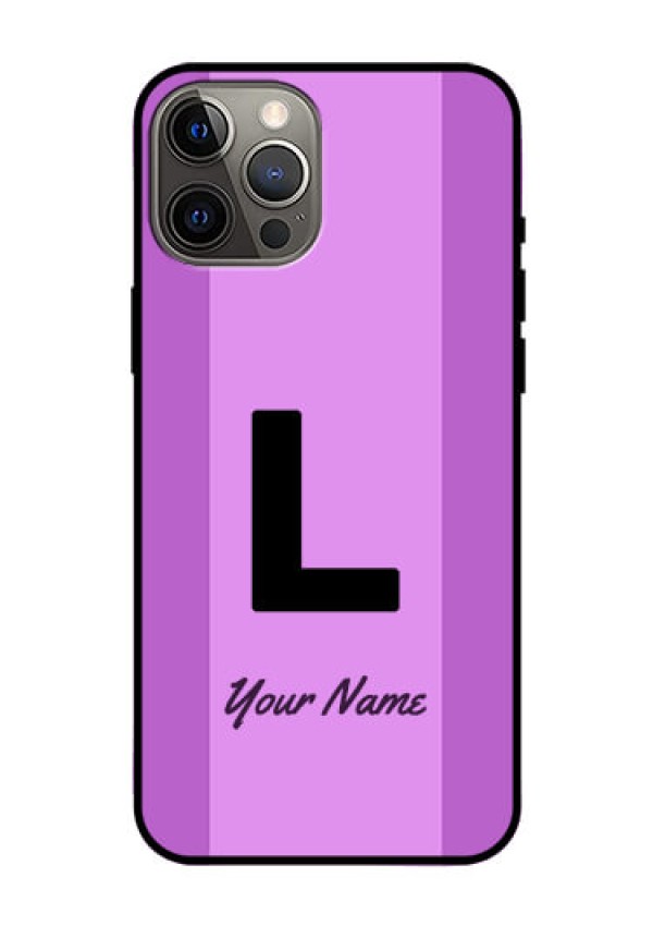 iPhone 12 Pro Max Custom Glass Phone Case - Tricolor custom text Design