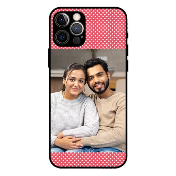 Iphone 12 Pro Custom Glass Phone Case - White Dotted Design Iphone 12 Pro Custom Glass Phone Case - White Dotted Design