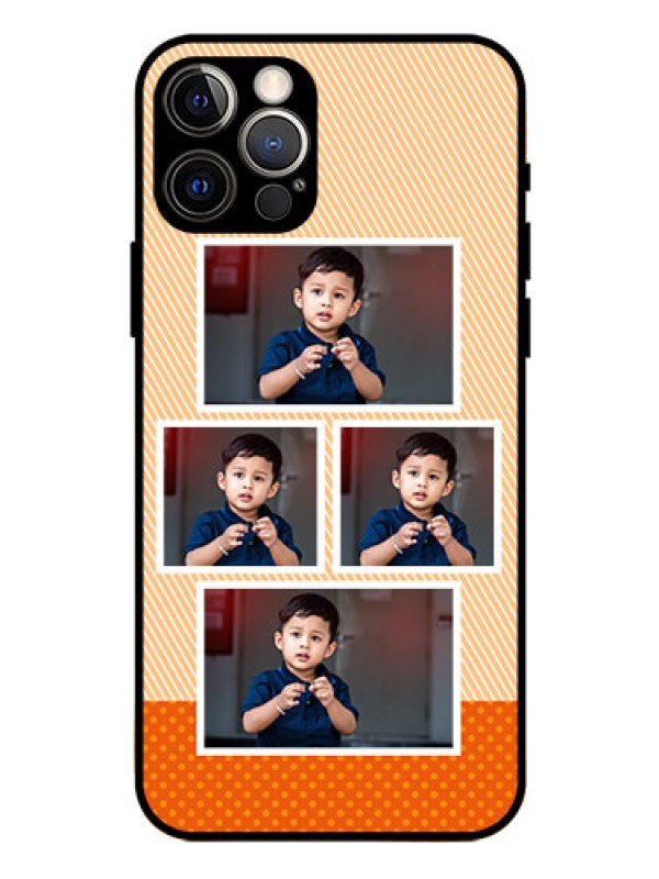 Custom Iphone 12 Pro Photo Printing on Glass Case  - Bulk Photos Upload Design